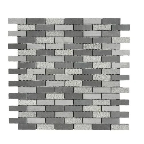 Black Basalt 2x2 Polished Mosaic Tile