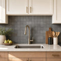 Black Basalt 2x2 Polished Mosaic Tile — Kitchen backsplash