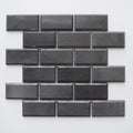 Black Basalt 2x4 Polished Mosaic Tile