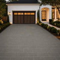 Black Basalt Paver 6x12 Tumbled 1.25 inch — Front Yard driveway