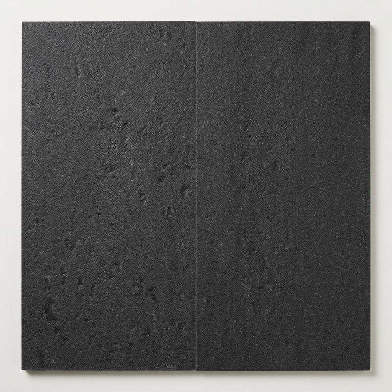 Black Basalt Tile 12x24 Flamed close-up