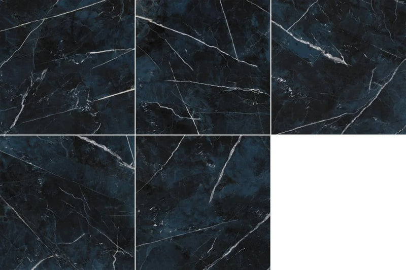 Black & Light Calacatta 47.2x47.2 Polished Porcelain Tile