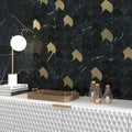 Black Calacatta 23.6x47.2 Polished Porcelain Tile