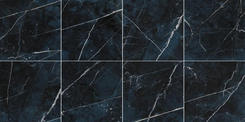 Black Calacatta 35.4x35.4 Polished Porcelain Tile
