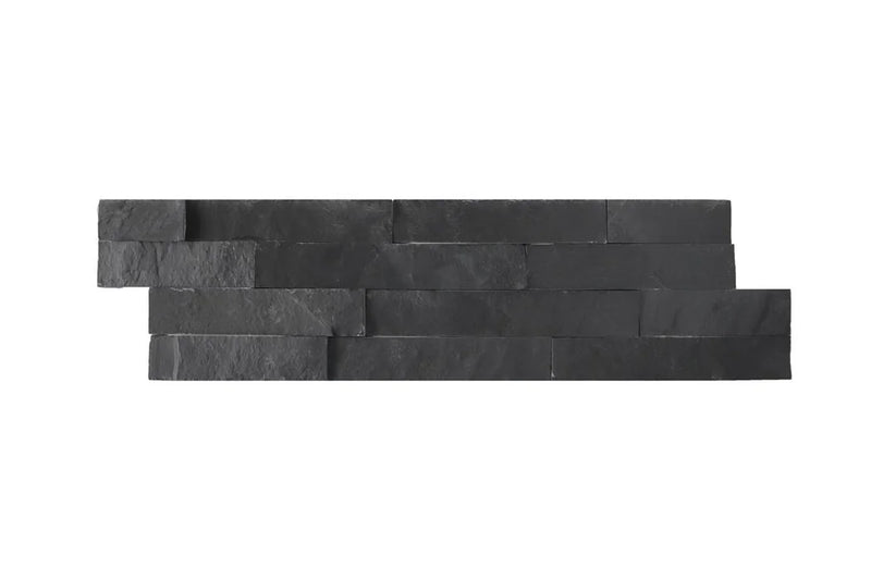 Black Fantasy 6x24 Split-Face Quartzite Ledger Stone