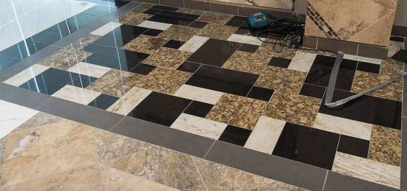 Black Galaxy 12x12 Polished Granite Tile