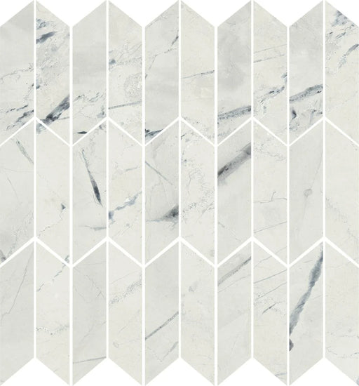 Black & Light Calacatta Mosaico Light Duo 11.8x11.8 Polished Porcelain Mosaic