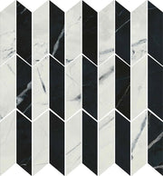 Black & Light Calacatta Mosaico Black & Light 11.8x11.8 Polished Porcelain Mosaic