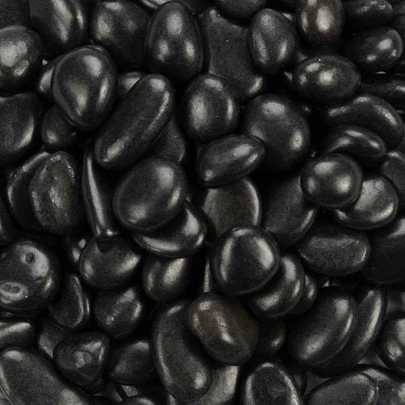 Black 0.5-1.2 CM Polished Pebbles 40 LBS Bag Pebble