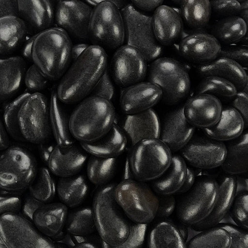 Black 0.5-1.2 CM Polished Pebbles 40 LBS Bag Pebble