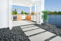 Black 2-3 CM Polished Pebbles 40 LBS Bag Pebble