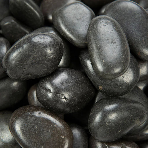 Black 2-3 CM Polished Pebbles 40 LBS Bag Pebble