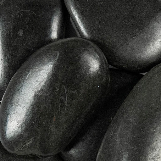 Black 5-8 CM Polished Pebbles 40 LBS Bag Pebble