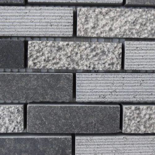 Black Pennyround Honed Basalt Mosaic Tile