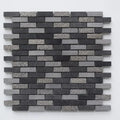 Black Pennyround Honed Basalt Mosaic Tile