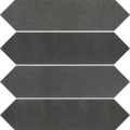 Black Picket Honed Basalt Mosaic Tile