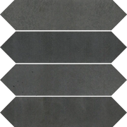 Black Picket Honed Basalt Mosaic Tile