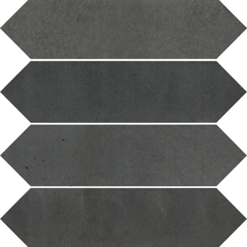 Black Picket Honed Basalt Mosaic Tile