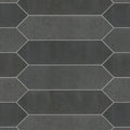 Black Picket Honed Basalt Mosaic Tile