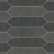 Black Picket Honed Basalt Mosaic Tile