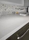 Black and White Pebbles Mesh Backed Tumbled Marble Mosaic Tile