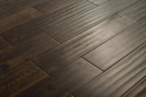 Oak Blackmoon Oak 4-3/4xRL (12-48) Hand-Scraped Urethane Oak Wood Flooring