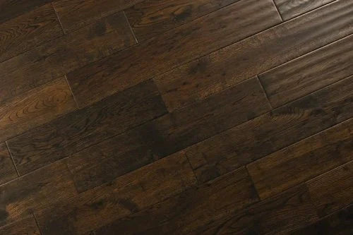 Oak Blackmoon Oak 4-3/4xRL (12-48) Hand-Scraped Urethane Oak Wood Flooring