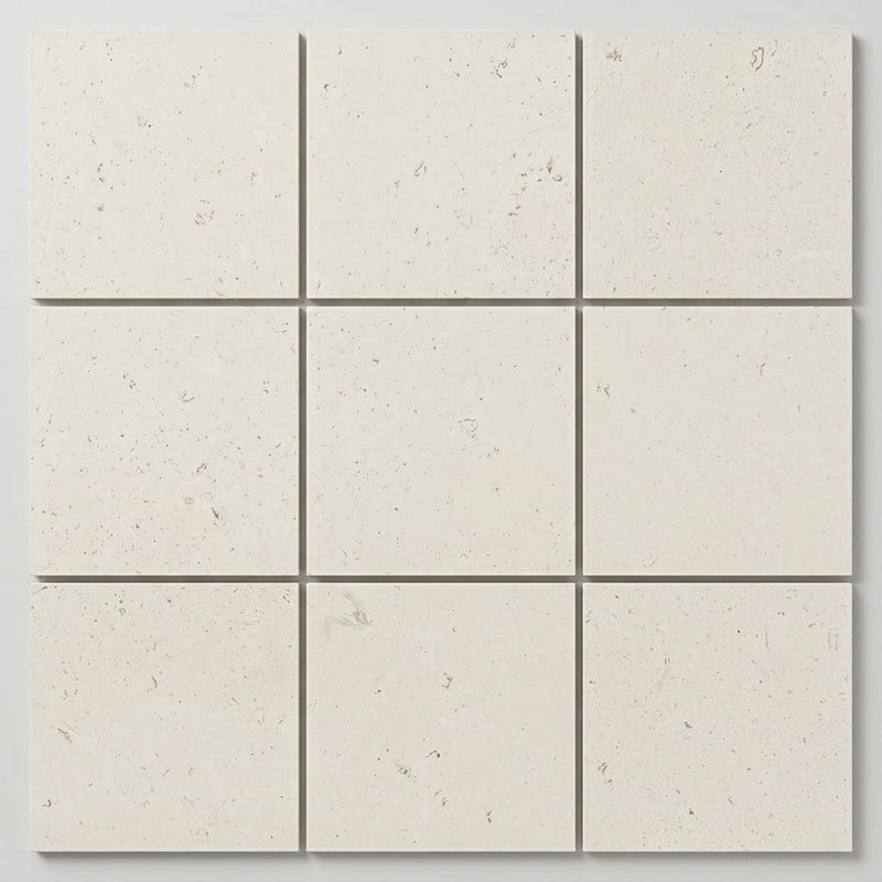 Blavet Blanc Limestone Tile 12x12 Honed 3/8 inch close-up