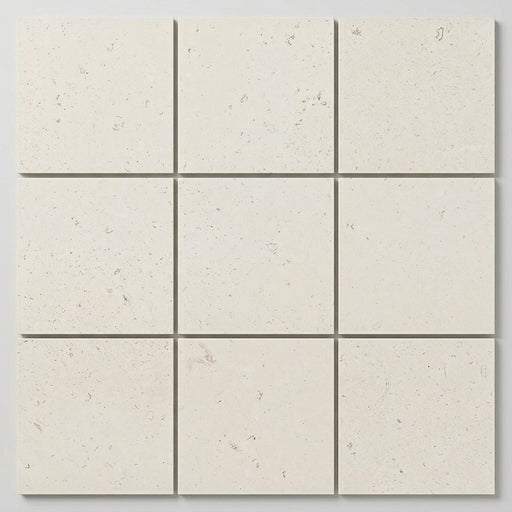 Blavet Blanc Limestone Tile 12x12 Honed 3/8 inch close-up