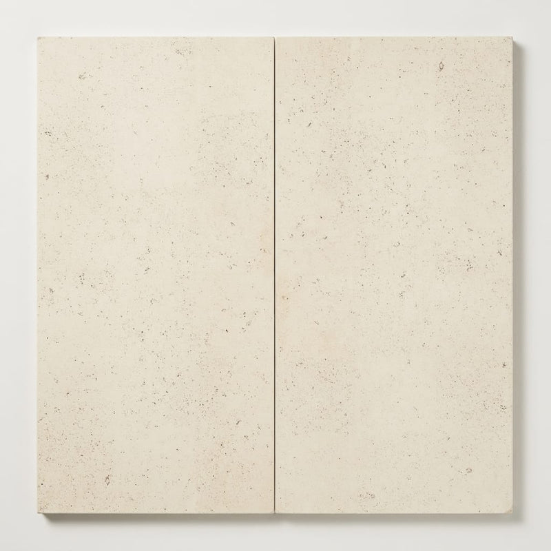 Blavet Blanc Limestone Tile 12x24 Honed 1/2 inch close-up