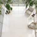 Blavet Blanc Limestone Tile 18x18 Honed 1/2 inch — Sunroom floor
