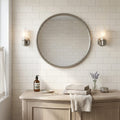 Blavet Blanc Limestone Tile 3x6 Honed 3/8 inch — Bathroom wall
