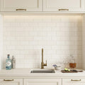 Blavet Blanc Limestone Tile 3x6 Honed 3/8 inch — Wet Bar backsplash