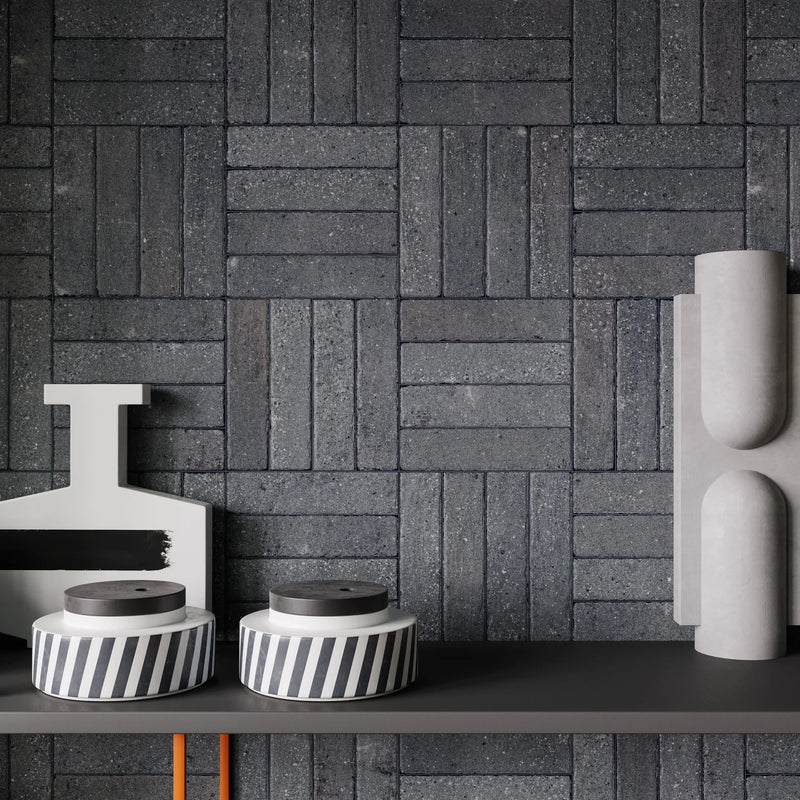 Block Dark 2x8 Matte Ceramic Tile
