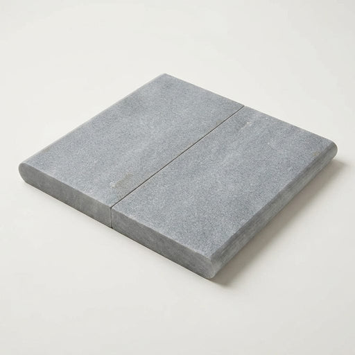 Blue Island Marble Leather (Sandblasted & Brushed) 12 x 24 x 1.25 Bullnose Coping 12x24 close-up