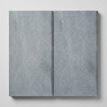 Blue Island Marble Leather (Sandblasted & Brushed) 12 x 24 x 2 Bullnose Coping 12x24 close-up