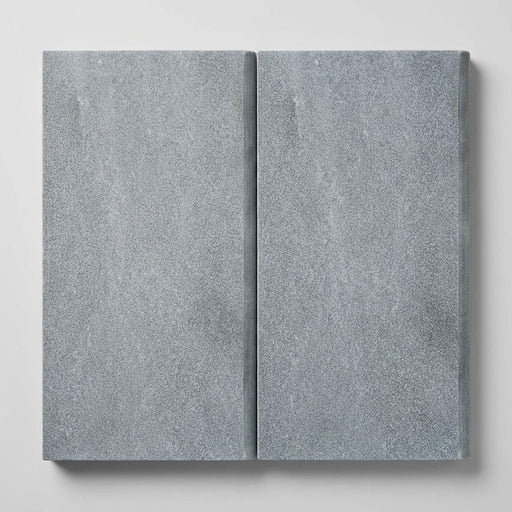 Blue Island Marble Leather (Sandblasted & Brushed) 12 x 24 x 2 Bullnose Coping 12x24 close-up