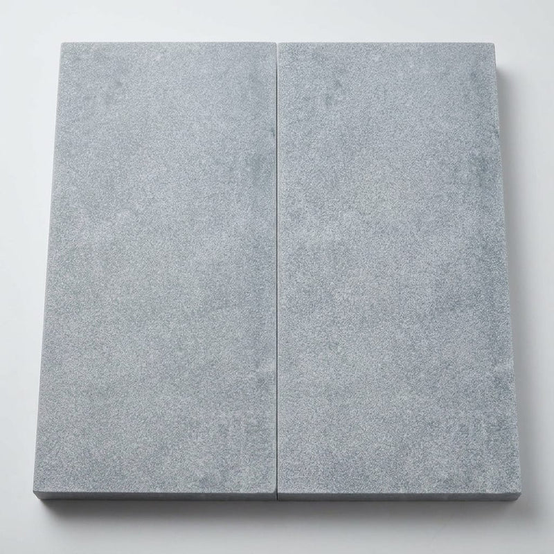 Blue Island Marble Leather (Sandblasted & Brushed) 12 x 24 x 2 Modern Coping 12x24 close-up