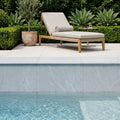 Blue Island Marble Leather (Sandblasted & Brushed) 16 x 24 x 1.25 Bullnose Coping 16x24 pool coping — Swimming Pool remodel pool edge