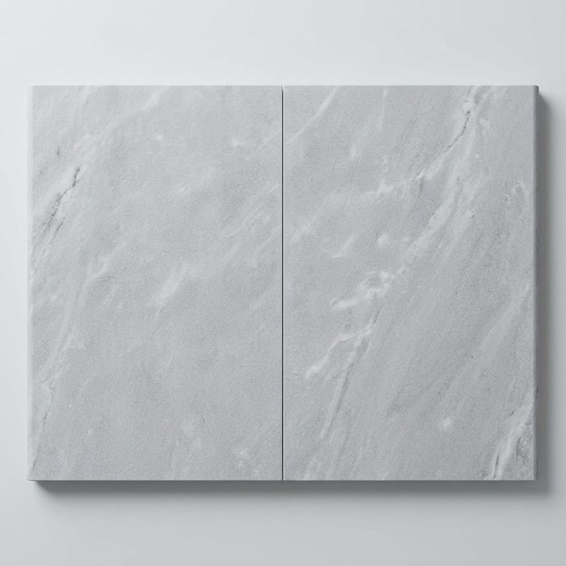 Blue Island Marble Leather (Sandblasted & Brushed) 16 x 24 x 2 Bullnose Coping 16x24 close-up