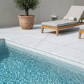 Blue Island Marble Leather (Sandblasted & Brushed) 16 x 24 x 2 Bullnose Coping 16x24 pool coping — Swimming Pool pool edge drop-face coping