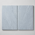Blue Island Marble Leather (Sandblasted & Brushed) 16 x 24 x 2 Double Bullnose Coping 16x24 close-up
