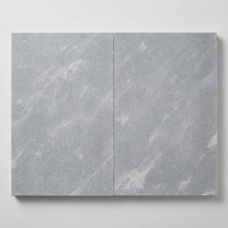 Blue Island Marble Leather (Sandblasted & Brushed) 16 x 24 x 2 Double Modern Coping 16x24 close-up