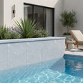Blue Island Marble Leather (Sandblasted & Brushed) 16 x 24 x 2 Double Modern Coping 16x24 pool coping — Swimming Pool raised bond beam cap