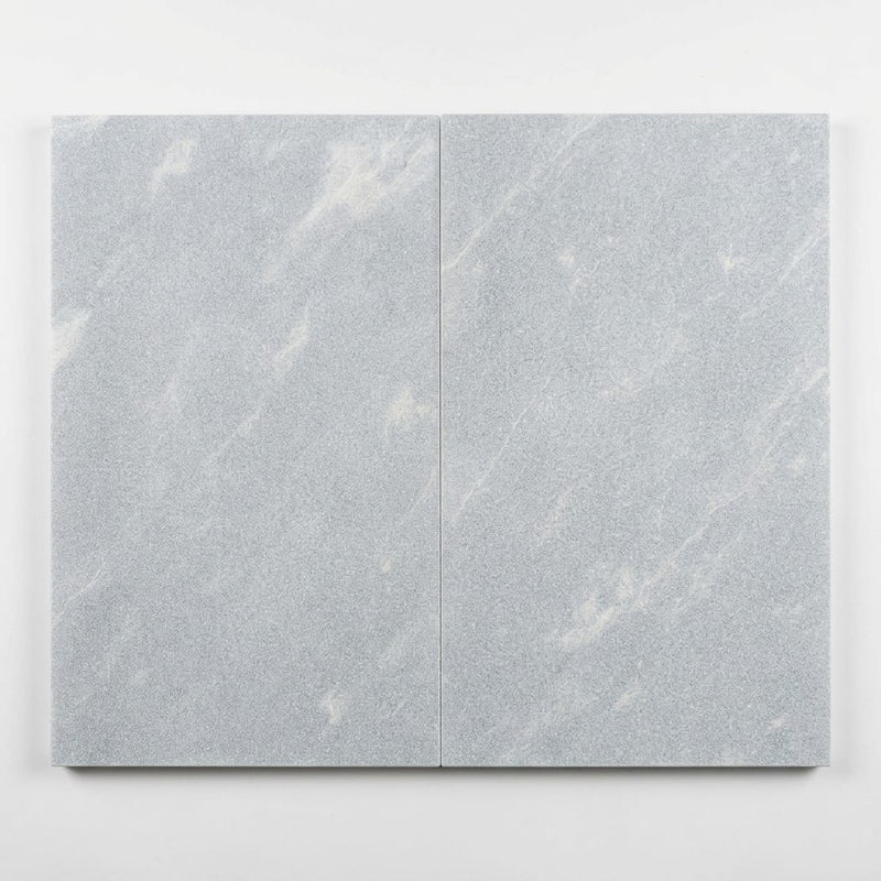 Blue Island Marble Leather (Sandblasted & Brushed) 16 x 24 x 2 Modern Coping 16x24 close-up