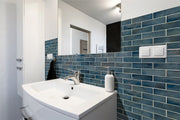Blue Shimmer 2x6 Subway Glass Tile