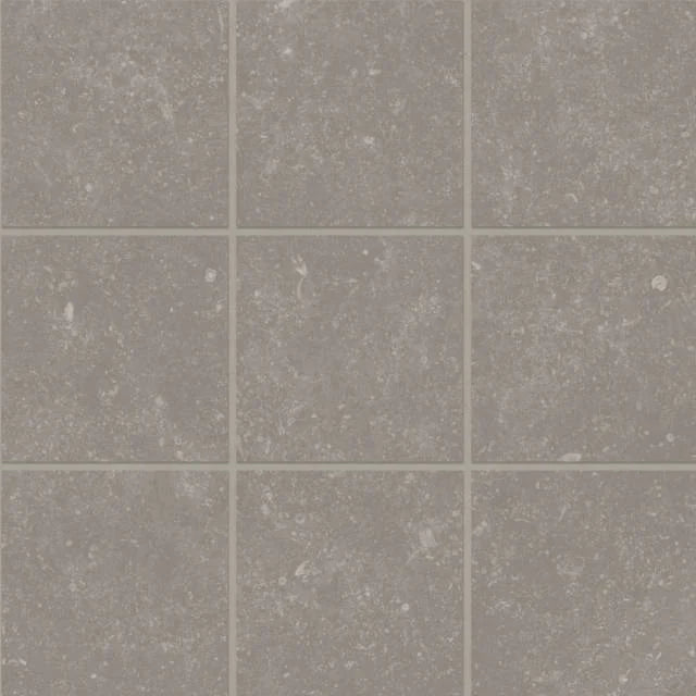 Bluerun Atlas Gray 4x4 Matte 12x12 Sheet Porcelain Mosaic