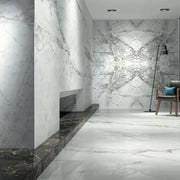 Bluetta Print B 48x96 Polished Porcelain Slab