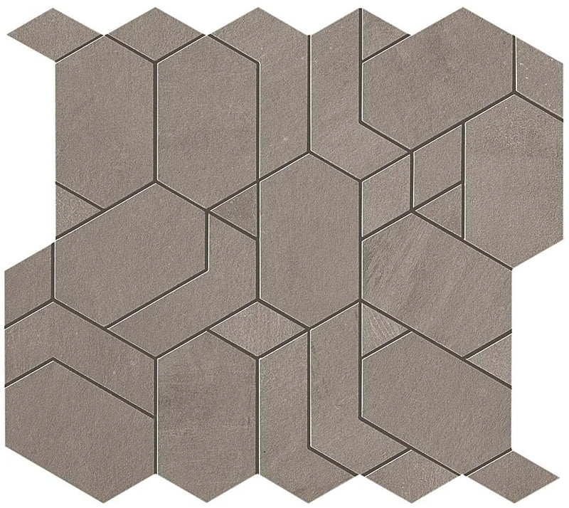Boost Grey Irregular Matte Rectified Porcelain Mosaic Tile