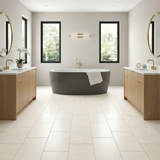 Borgo Luce 12x24 Porcelain Tile — Bathroom floor